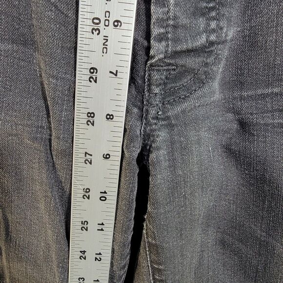 7 For All Mankind Standard Black Cotton Blend Jeans Front & Back Pockets Size S - Picture 11 of 11